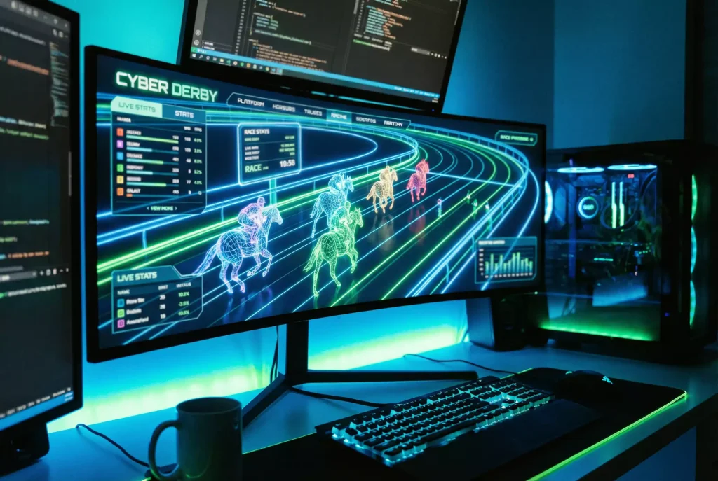 Blockchain e corrida de cavalos digital com NFT e cavalos virtuais