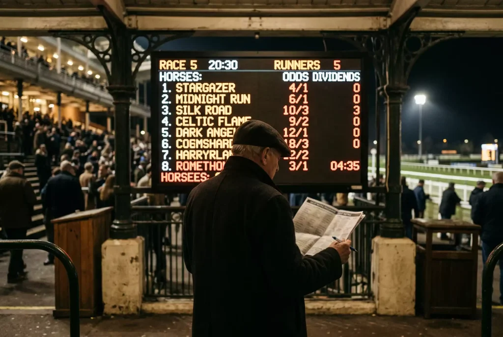 Odds em corrida de cavalos na hípica online